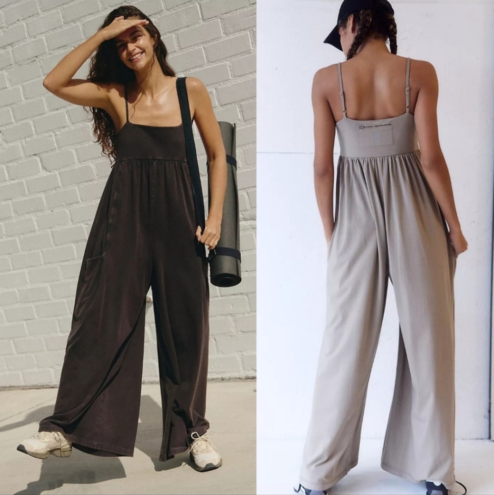 New Free People Hot Shot Strappy Onesie XS Orange Peach Jumpsuit FP Movement NWT - Picture 5 of 14